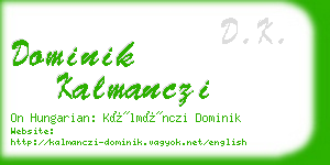 dominik kalmanczi business card